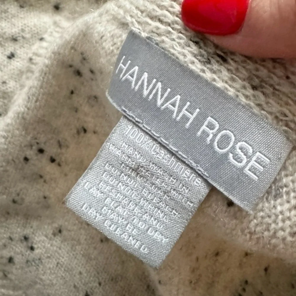Hannah Rose 100% Cashmere Grey Speckled‎ Scarf